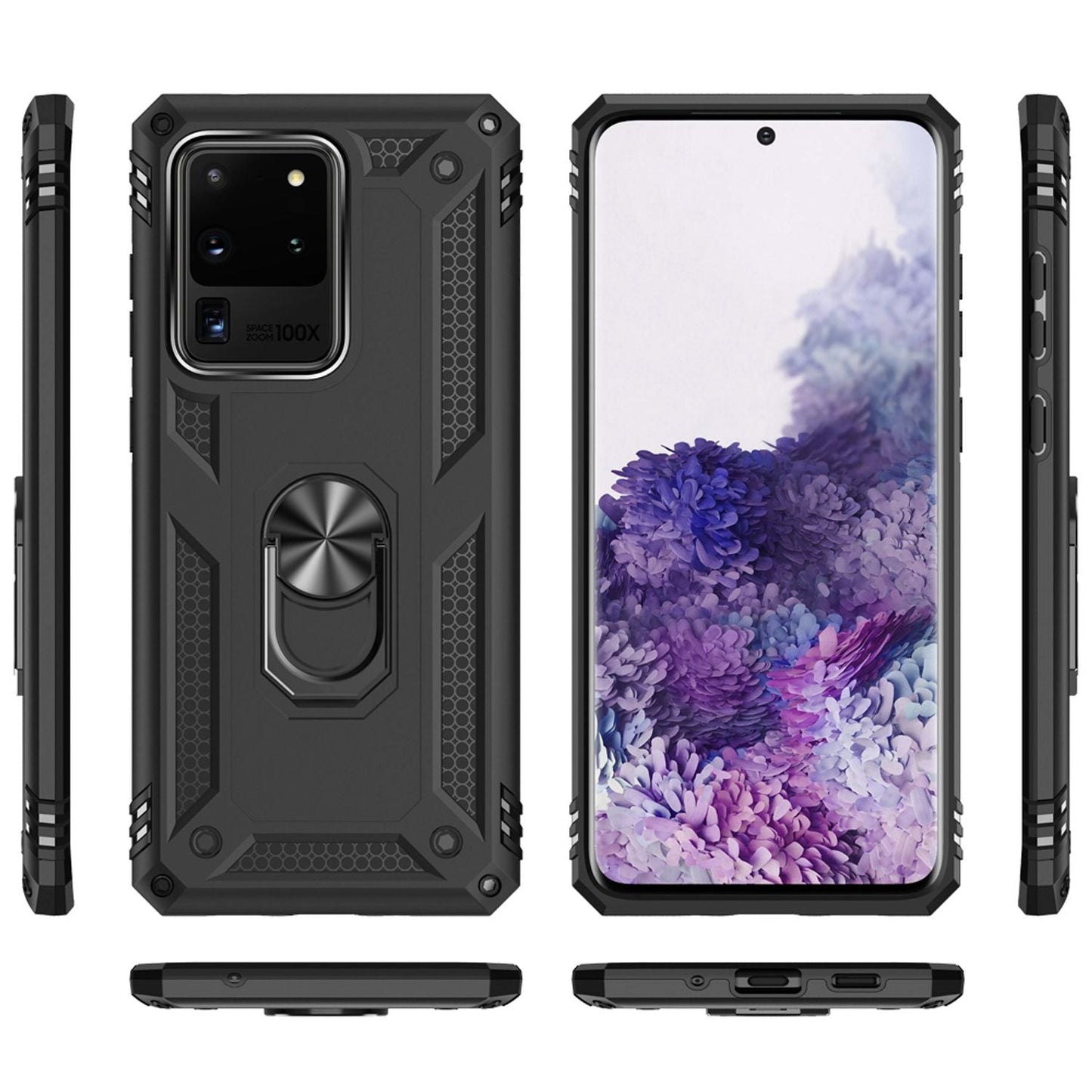 NALIA Panzerhülle für Samsung Galaxy S20 Ultra – Ring-Ständer 360° & Magnet-Halterung Kompatibel – RINGDEFEND (Stoßfestes Outdoor Case) – Marke aus Berlin