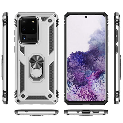 NALIA Panzerhülle für Samsung Galaxy S20 Ultra – Ring-Ständer 360° & Magnet-Halterung Kompatibel – RINGDEFEND (Stoßfestes Outdoor Case) – Marke aus Berlin