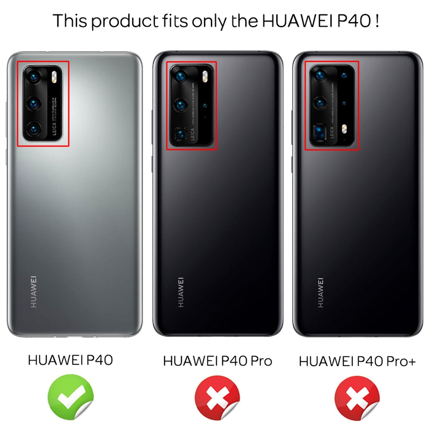 NALIA Transparente Silikonhülle für Huawei P40 – Anti-Gelb & Rutschfest – GLAZE (Handyhülle Kristallklar, Schlank & Stoßfest) – Marke aus Berlin