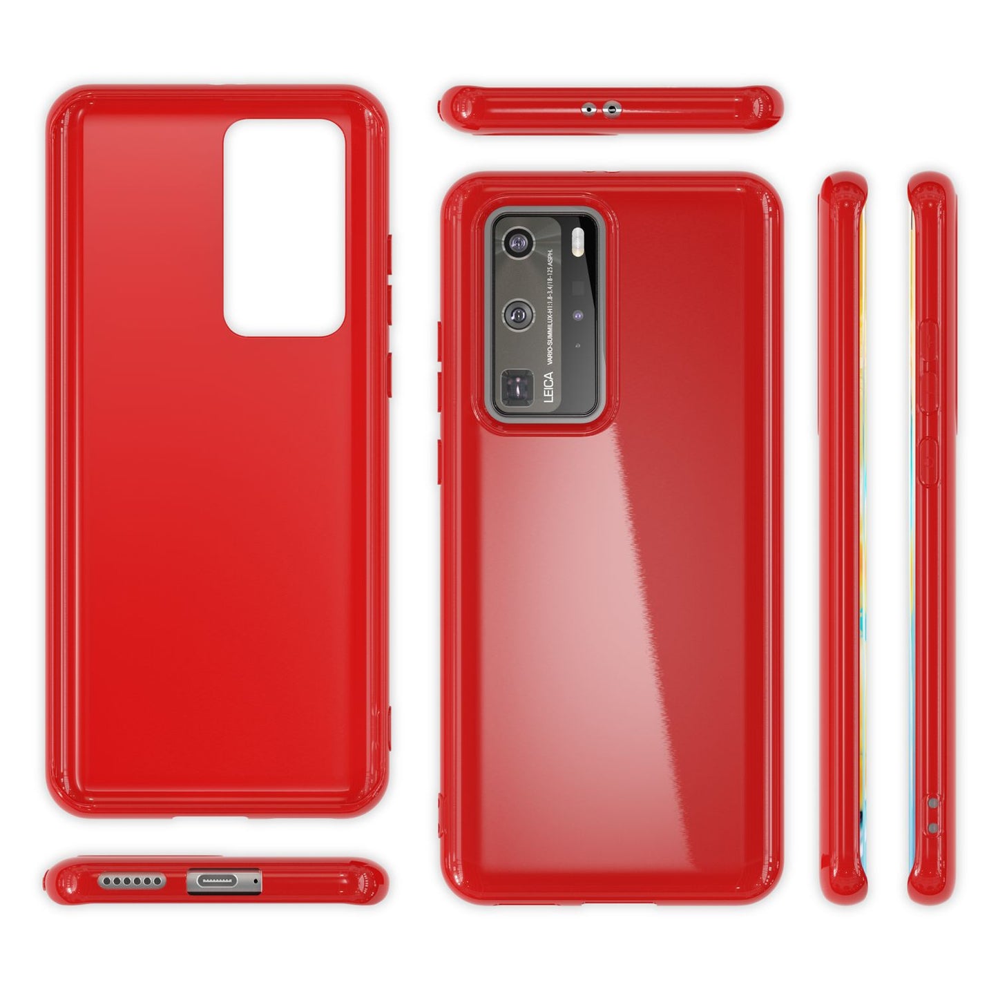 NALIA Silikon Handyhülle kompatibel mit Huawei P40 Pro Hülle, Dünne TPU Schutzhülle Soft Phone Case Cover, Ultra-Slim Backcover Gummi Bumper Handy-Tasche Schale Backcase Etui Softcase
