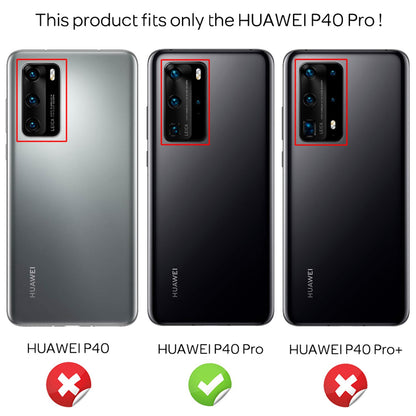 NALIA Glitzerhülle für Huawei P40 Pro – Funkelndes Silikon Case – DAZZLIN (Transparent & Stoßfest) – Marke aus Berlin