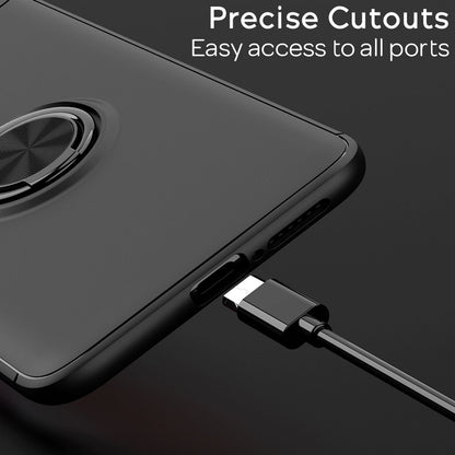 NALIA Ring Handyhülle kompatibel mit Xiaomi Mi 10 / Mi 10 Pro Hülle, Silikon Cover mit 360-Grad Finger-Halter für magnetische KFZ-Halterung, Schutzhülle Phone Case Handy-Tasche Etui Bumper - Schwarz