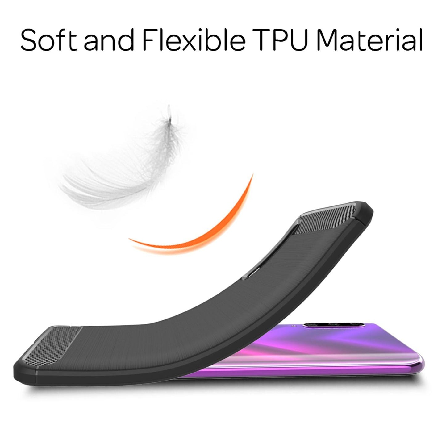 NALIA Design Case kompatibel mit Honor 9X Pro Hülle, Carbon Look Stylische Handyhülle Stoßfeste Silikon Schutzhülle, Dünne Handy-Tasche Phone Cover Bumper Soft Skin Etui Kratzfest Backcover - Schwarz