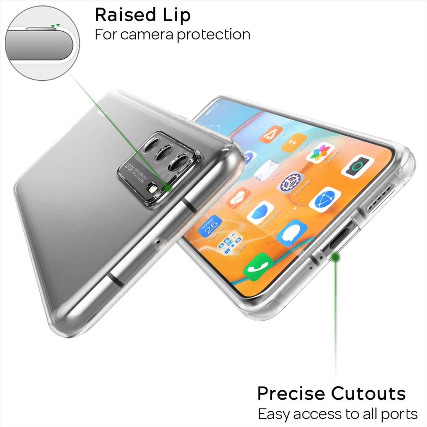 NALIA 360° Hülle für Huawei P40 – Vorne & Hinten Schutz – 360GUARD (Full-Body Case) – Marke aus Berlin