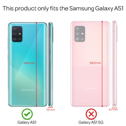 NALIA Glitzerhülle für Samsung Galaxy A51 – Funkelnder Glitzer-Look & Grip – SHINEPOP (Silikon Case) – Marke aus Berlin