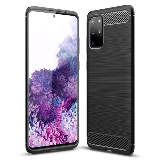 NALIA Carbon Look Handy Hülle Samsung Galaxy S20 Plus, Silikon Cover Case Etui