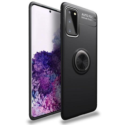 NALIA Ring Handyhülle kompatibel mit Samsung Galaxy S20 Hülle, Silikon Cover mit 360-Grad Finger-Halter für magnetische KFZ-Halterung, Schutzhülle Phone Case Handy-Tasche Etui Bumper