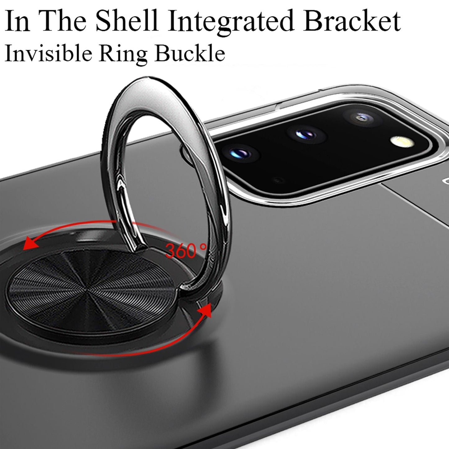 NALIA Ring Handyhülle kompatibel mit Samsung Galaxy S20 Hülle, Silikon Cover mit 360-Grad Finger-Halter für magnetische KFZ-Halterung, Schutzhülle Phone Case Handy-Tasche Etui Bumper