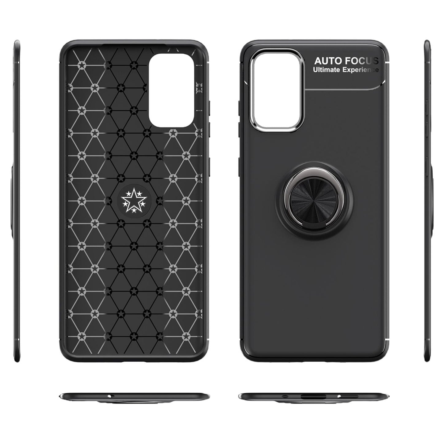 NALIA Ring Handyhülle kompatibel mit Samsung Galaxy S20 Plus Hülle, Silikon Cover mit 360-Grad Finger-Halter für magnetische KFZ-Halterung, Schutzhülle Phone Case Handy-Tasche Etui