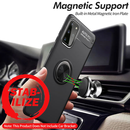 NALIA Ring Handyhülle kompatibel mit Samsung Galaxy S20 Plus Hülle, Silikon Cover mit 360-Grad Finger-Halter für magnetische KFZ-Halterung, Schutzhülle Phone Case Handy-Tasche Etui