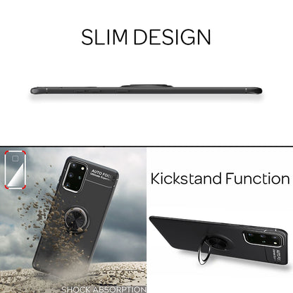NALIA Ring Handyhülle kompatibel mit Samsung Galaxy S20 Plus Hülle, Silikon Cover mit 360-Grad Finger-Halter für magnetische KFZ-Halterung, Schutzhülle Phone Case Handy-Tasche Etui