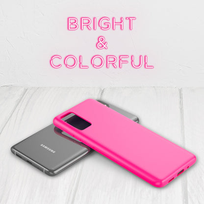 NALIA Neon Silikonhülle für Samsung Galaxy S20 – Soft-Touch & Signal-Neon – NEONSHOCK (Matte Schutzhülle) – Marke aus Berlin