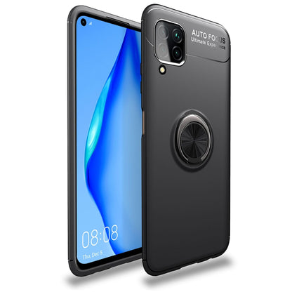 NALIA Ring Handyhülle kompatibel mit Huawei P40 lite Hülle, Silikon Cover mit 360-Grad Finger-Halter für magnetische KFZ-Halterung, Schutzhülle Phone Case Handy-Tasche Etui Bumper