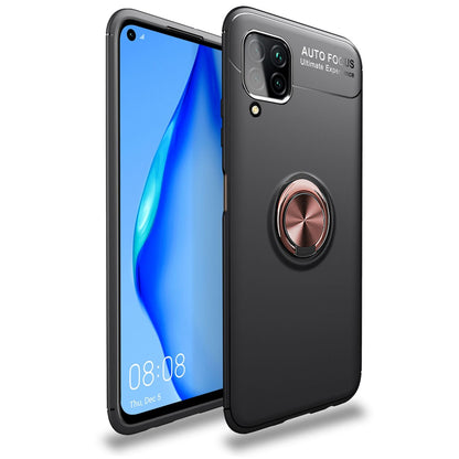 NALIA Ring Handyhülle kompatibel mit Huawei P40 lite Hülle, Silikon Cover mit 360-Grad Finger-Halter für magnetische KFZ-Halterung, Schutzhülle Phone Case Handy-Tasche Etui Bumper
