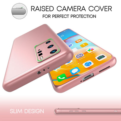 NALIA 360 Grad Handyhülle kompatibel mit Huawei P40 Pro Hülle, Hard-Case & Display-Schutzfolie, Full-Cover Rundum Skin Schutzhülle Slim Etui Case, Handy-Tasche Screen Protector Folie