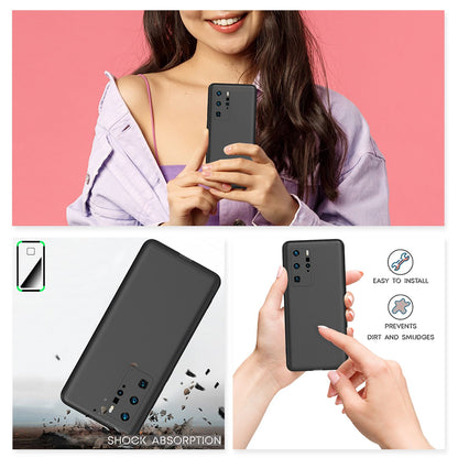 NALIA 360 Grad Handyhülle kompatibel mit Huawei P40 Pro Hülle, Hard-Case & Display-Schutzfolie, Full-Cover Rundum Skin Schutzhülle Slim Etui Case, Handy-Tasche Screen Protector Folie