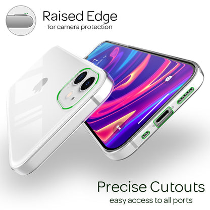 NALIA Transparente Silikonhülle für iPhone 12 Mini – Anti-Gelb & Rutschfest – GLAZE (Handyhülle Kristallklar, Schlank & Stoßfest) – Marke aus Berlin