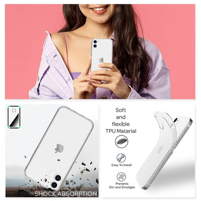 NALIA Transparente Silikonhülle für iPhone 12 Mini – Anti-Gelb & Rutschfest – GLAZE (Handyhülle Kristallklar, Schlank & Stoßfest) – Marke aus Berlin