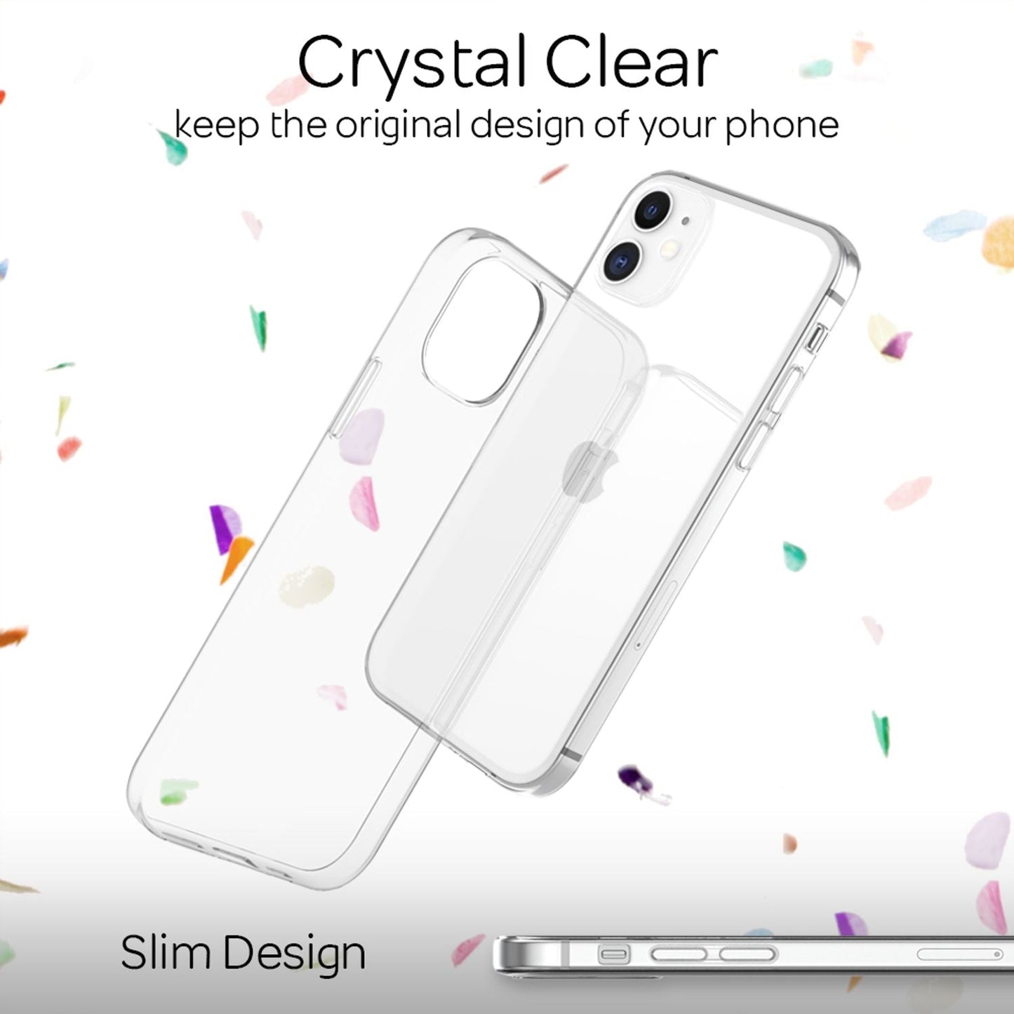 NALIA Transparente Silikonhülle für iPhone 12 / 12 Pro – Anti-Gelb & Rutschfest – GLAZE (Handyhülle Kristallklar, Schlank & Stoßfest) – Marke aus Berlin