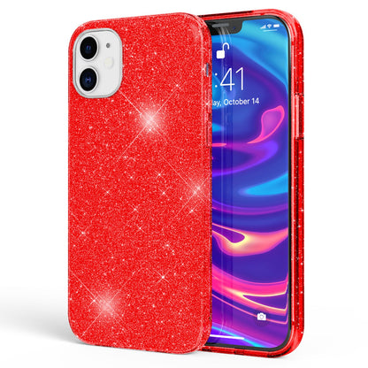 NALIA Glitzerhülle für iPhone 12 Mini – Funkelnder Glitzer-Look & Grip – SHINEPOP (Silikon Case) – Marke aus Berlin
