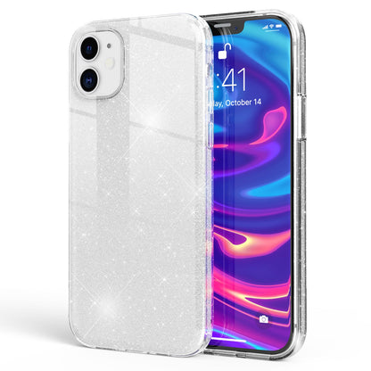 NALIA Glitzerhülle für iPhone 12 / 12 Pro – Funkelnder Glitzer-Look & Grip – SHINEPOP (Silikon Case) – Marke aus Berlin