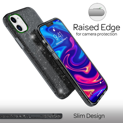NALIA Glitzerhülle für iPhone 12 / 12 Pro – Funkelnder Glitzer-Look & Grip – SHINEPOP (Silikon Case) – Marke aus Berlin