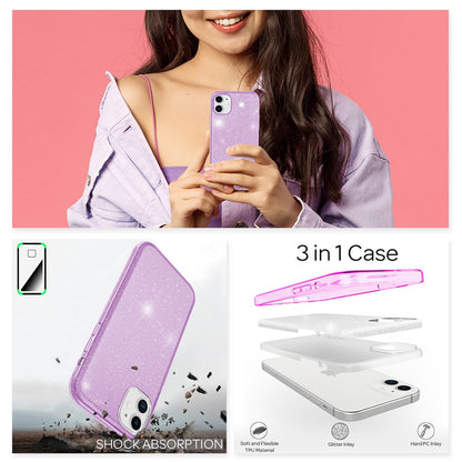 NALIA Glitzerhülle für iPhone 12 / 12 Pro – Funkelnder Glitzer-Look & Grip – SHINEPOP (Silikon Case) – Marke aus Berlin