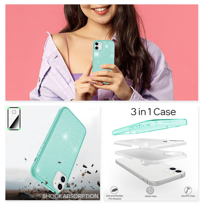 NALIA Glitzerhülle für iPhone 12 / 12 Pro – Funkelnder Glitzer-Look & Grip – SHINEPOP (Silikon Case) – Marke aus Berlin