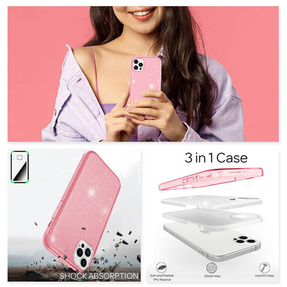 NALIA Glitzerhülle für iPhone 12 Pro Max – Funkelnder Glitzer-Look & Grip – SHINEPOP (Silikon Case) – Marke aus Berlin