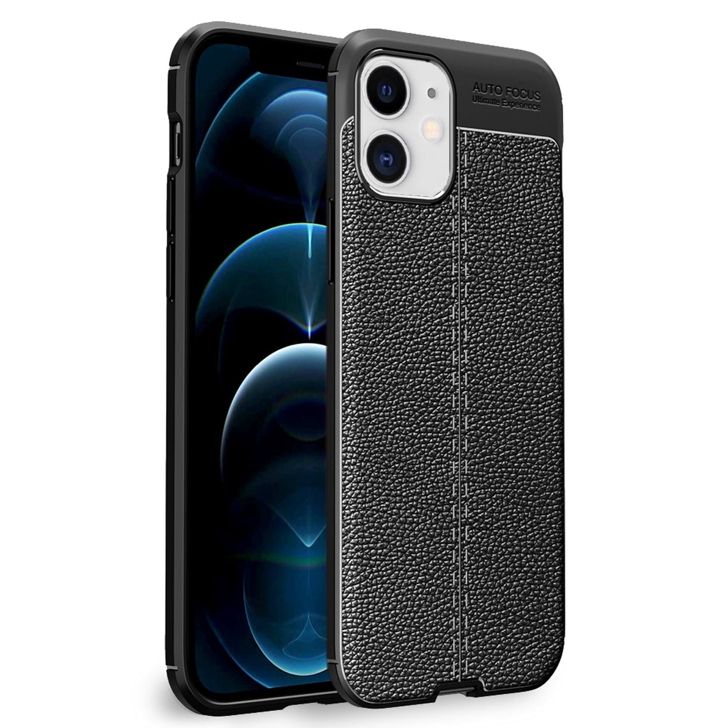NALIA Leder-Optik Silikon Case für iPhone 12 / 12 Pro – Griffig & Matt – BARRON Handyhülle (Anti-Fingerprint, Stoßfest & Robust) – Marke aus Berlin