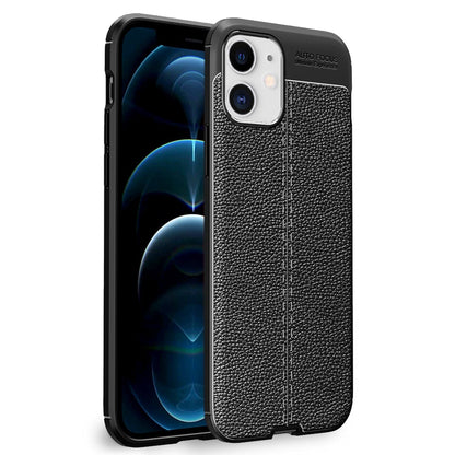 NALIA Leder-Optik Silikon Case für iPhone 12 / 12 Pro – Griffig & Matt – BARRON Handyhülle (Anti-Fingerprint, Stoßfest & Robust) – Marke aus Berlin