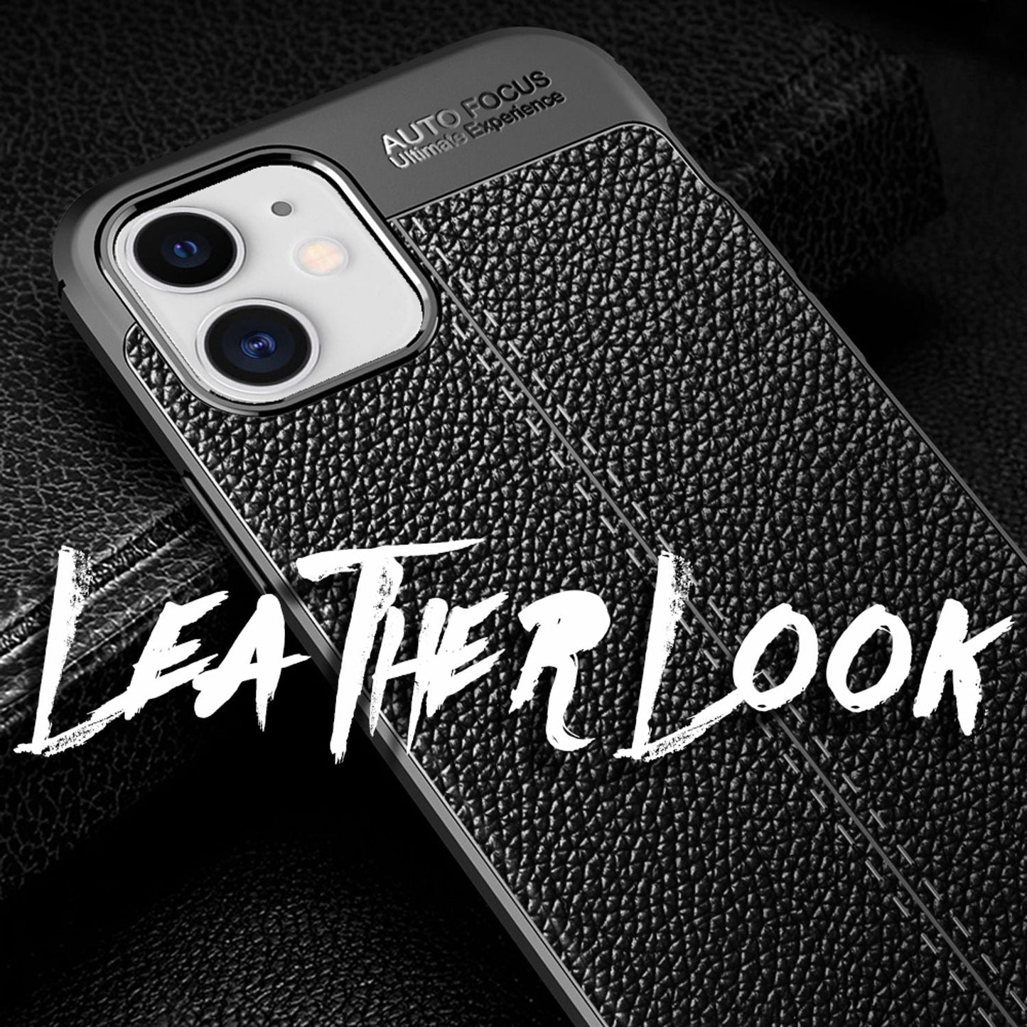 NALIA Leder-Optik Silikon Case für iPhone 12 / 12 Pro – Griffig & Matt – BARRON Handyhülle (Anti-Fingerprint, Stoßfest & Robust) – Marke aus Berlin