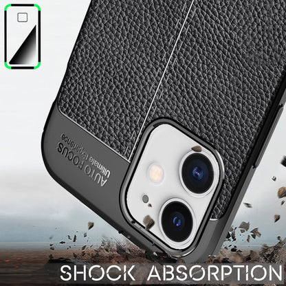 NALIA Leder-Optik Silikon Case für iPhone 12 / 12 Pro – Griffig & Matt – BARRON Handyhülle (Anti-Fingerprint, Stoßfest & Robust) – Marke aus Berlin