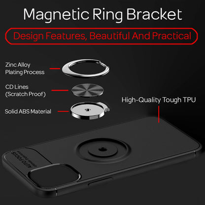 NALIA Ringhülle für iPhone 12 Mini – Ring-Ständer 360° & für Magnet-Halter – GRIP360 (Mattiertes Silikon Case) – Marke aus Berlin