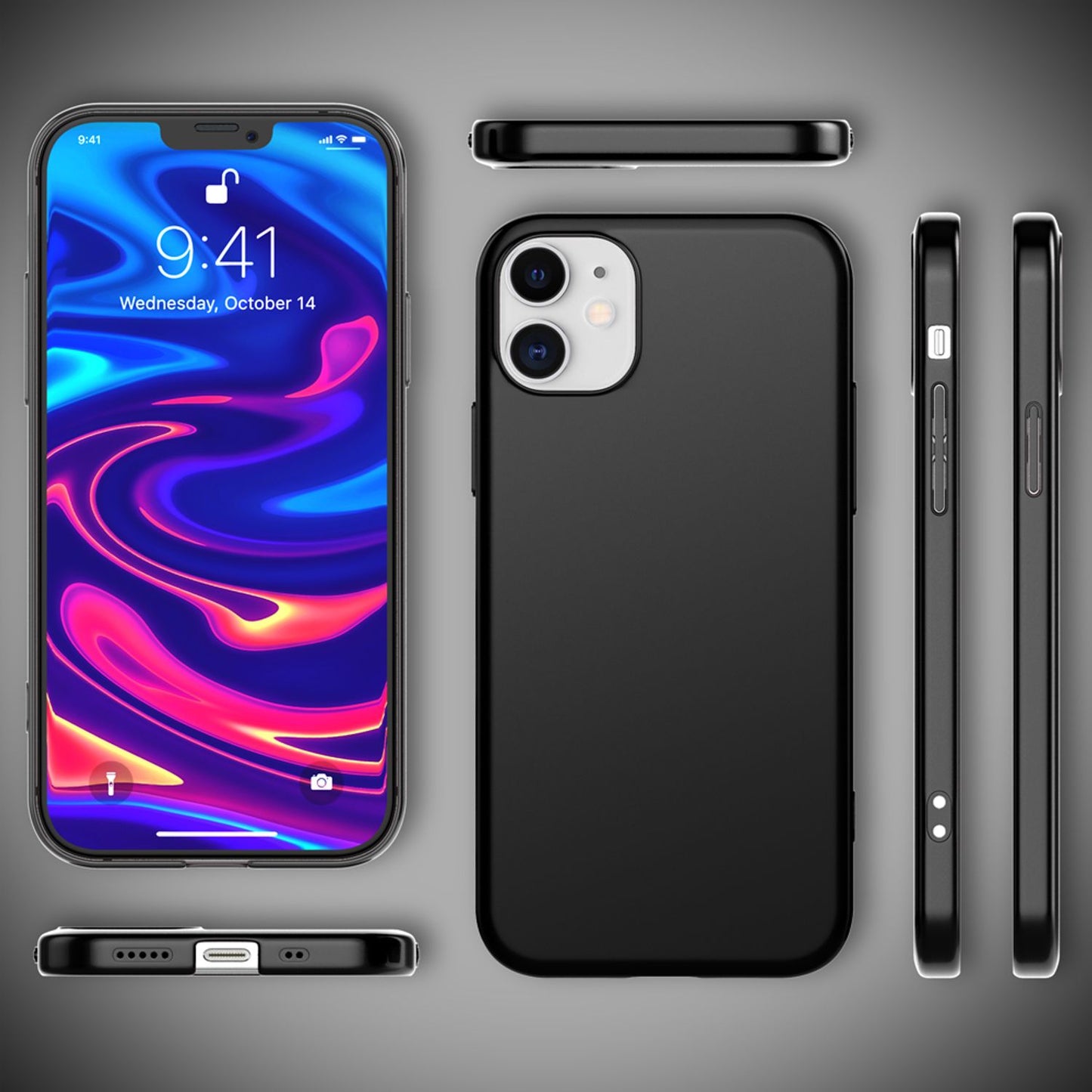 NALIA Ultra Slim Hardcase für iPhone 12 Mini – Anti-Fingerabdruck & 0.5mm Dünn – PUREFIT (Matt & Leicht) – Marke aus Berlin