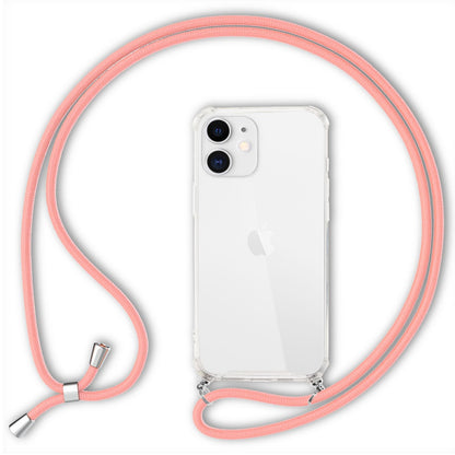NALIA Handykette für iPhone 12 Mini – Transparentes Hybrid-Case & Band – HANGIT (Anti-Gelb Rückseite & Verstellbar) – Marke aus Berlin