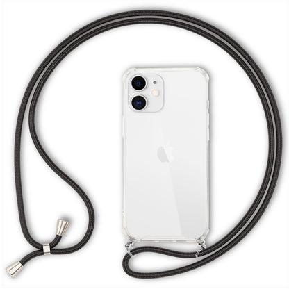 NALIA Handykette für iPhone 12 / 12 Pro – Transparentes Hybrid-Case & Band – HANGIT (Anti-Gelb Rückseite & Verstellbar) – Marke aus Berlin