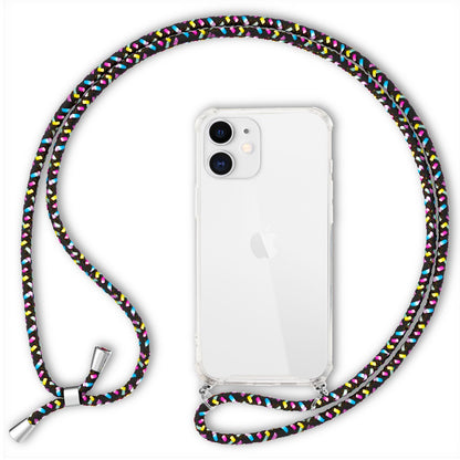 NALIA Handykette für iPhone 12 / 12 Pro – Transparentes Hybrid-Case & Band – HANGIT (Anti-Gelb Rückseite & Verstellbar) – Marke aus Berlin