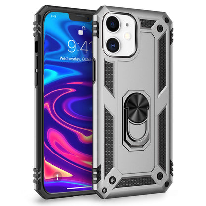 NALIA Panzerhülle für iPhone 12 Mini – Ring-Ständer 360° & Magnet-Halterung Kompatibel – RINGDEFEND (Stoßfestes Outdoor Case) – Marke aus Berlin