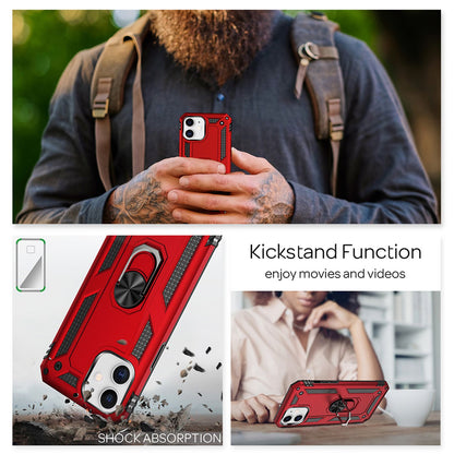 NALIA Panzerhülle für iPhone 12 Mini – Ring-Ständer 360° & Magnet-Halterung Kompatibel – RINGDEFEND (Stoßfestes Outdoor Case) – Marke aus Berlin