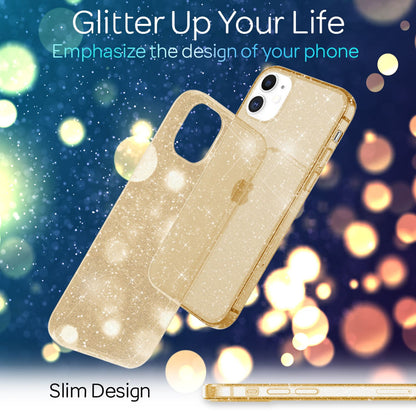 NALIA Glitzerhülle für iPhone 12 / 12 Pro – Funkelndes Silikon Case – DAZZLIN (Transparent & Stoßfest) – Marke aus Berlin