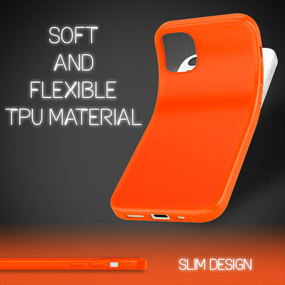 NALIA Neon Handy Hülle für iPhone 12 mini, Slim Case Cover Schutz Tasche Bumper