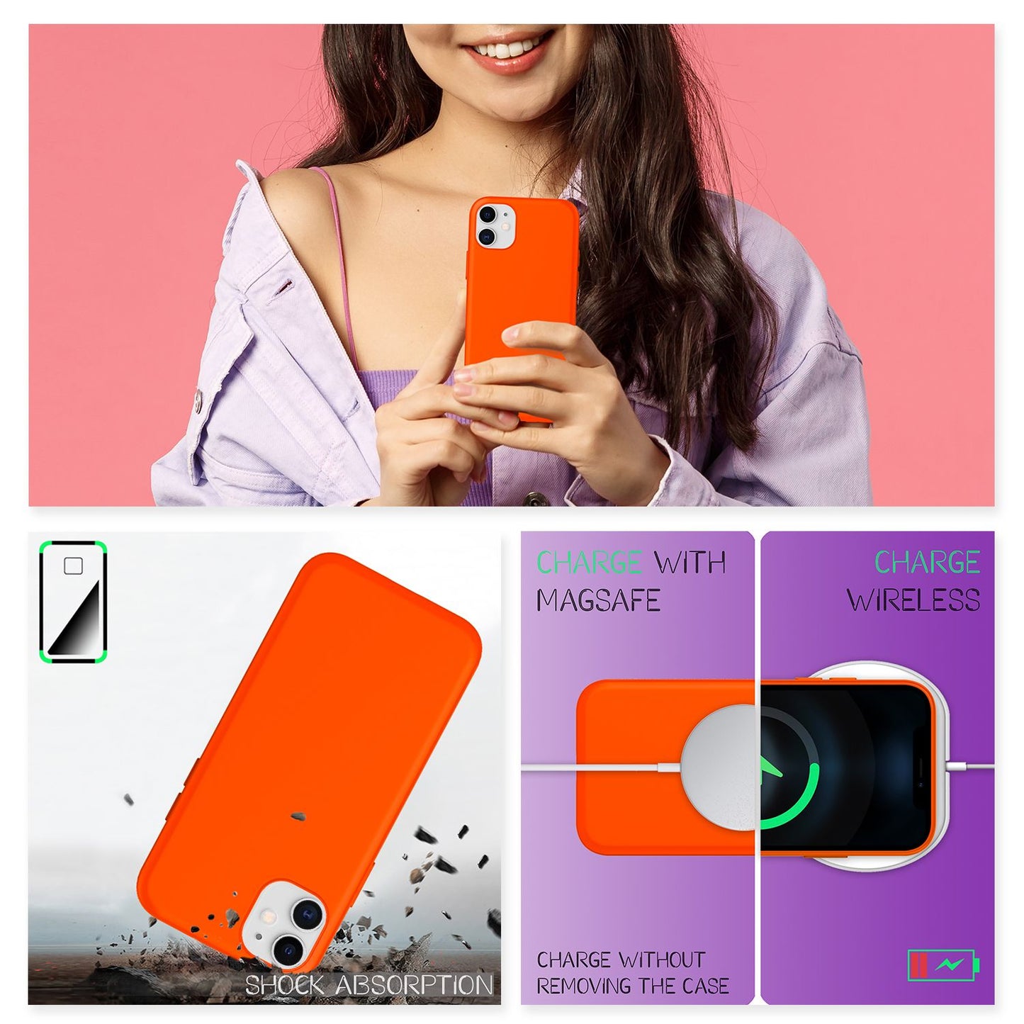 NALIA Neon Handy Hülle für iPhone 12 mini, Slim Case Cover Schutz Tasche Bumper