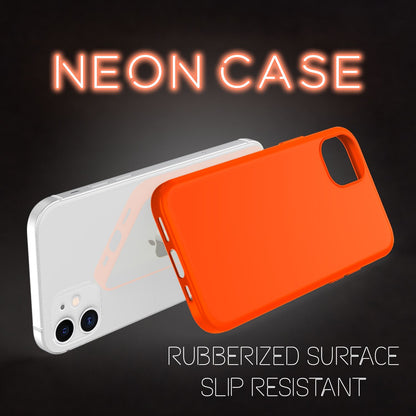 NALIA Neon Silikonhülle für iPhone 12 / 12 Pro – Soft-Touch & Signal-Neon – NEONSHOCK (Matte Schutzhülle) – Marke aus Berlin