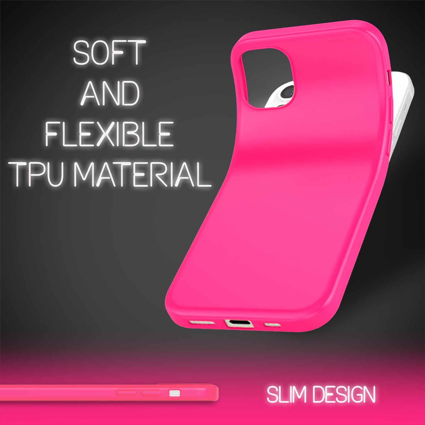 NALIA Neon Silikonhülle für iPhone 12 / 12 Pro – Soft-Touch & Signal-Neon – NEONSHOCK (Matte Schutzhülle) – Marke aus Berlin