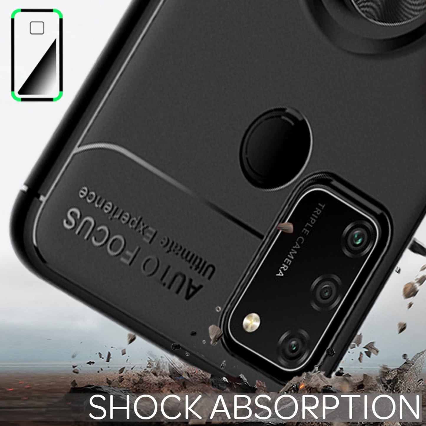 NALIA Ring Handyhülle kompatibel mit Honor 9A Hülle, TPU Silikon Cover mit 360-Grad Finger-Halter für magnetische KFZ-Halterung, Dünne Schutzhülle Phone Case Handy-Tasche Etui Bumper