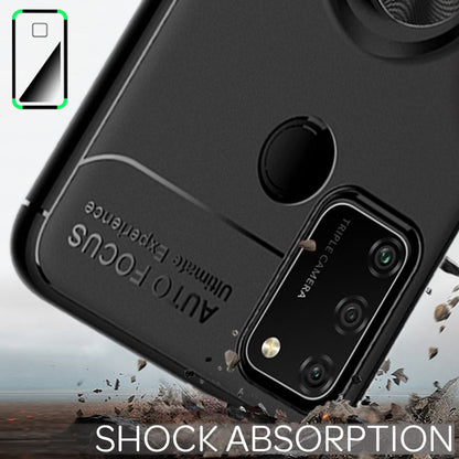 NALIA Ring Handyhülle kompatibel mit Honor 9A Hülle, TPU Silikon Cover mit 360-Grad Finger-Halter für magnetische KFZ-Halterung, Dünne Schutzhülle Phone Case Handy-Tasche Etui Bumper