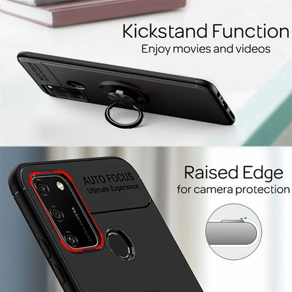 NALIA Ring Handyhülle kompatibel mit Honor 9A Hülle, TPU Silikon Cover mit 360-Grad Finger-Halter für magnetische KFZ-Halterung, Dünne Schutzhülle Phone Case Handy-Tasche Etui Bumper