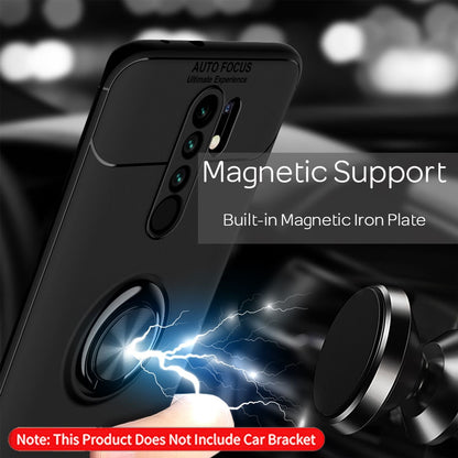 NALIA Ringhülle für Xiaomi Redmi 9 – Ring-Ständer 360° & für Magnet-Halter – GRIP360 (Mattiertes Silikon Case) – Marke aus Berlin