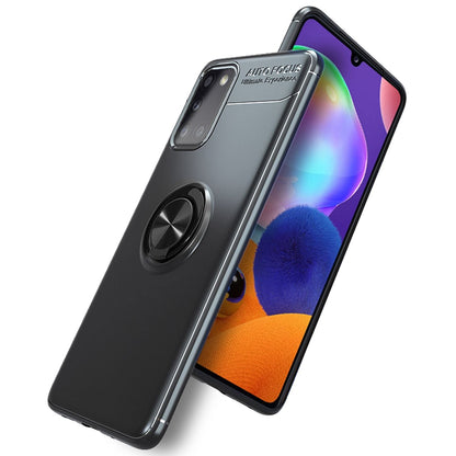NALIA Ring Handyhülle kompatibel mit Samsung Galaxy A31 Hülle, Silikon Cover mit 360-Grad Finger-Halter für magnetische KFZ-Halterung, Schutzhülle Phone Case Handy-Tasche Etui Bumper